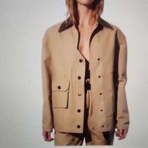 Yigal Azrouel Tan Utility Jacket Size 2